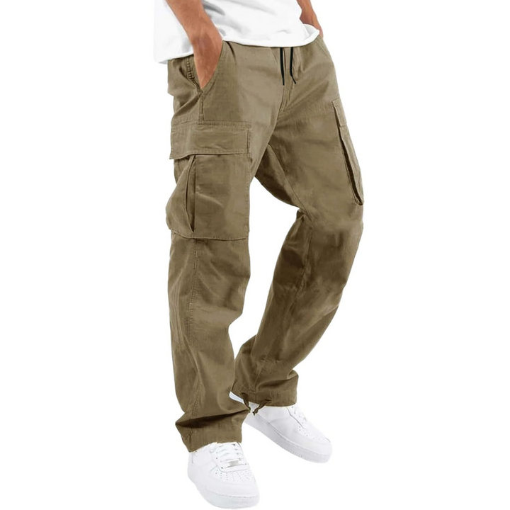 Men's Cotton Cargo Joggers - Arno-Beige Grey-S-State of Style