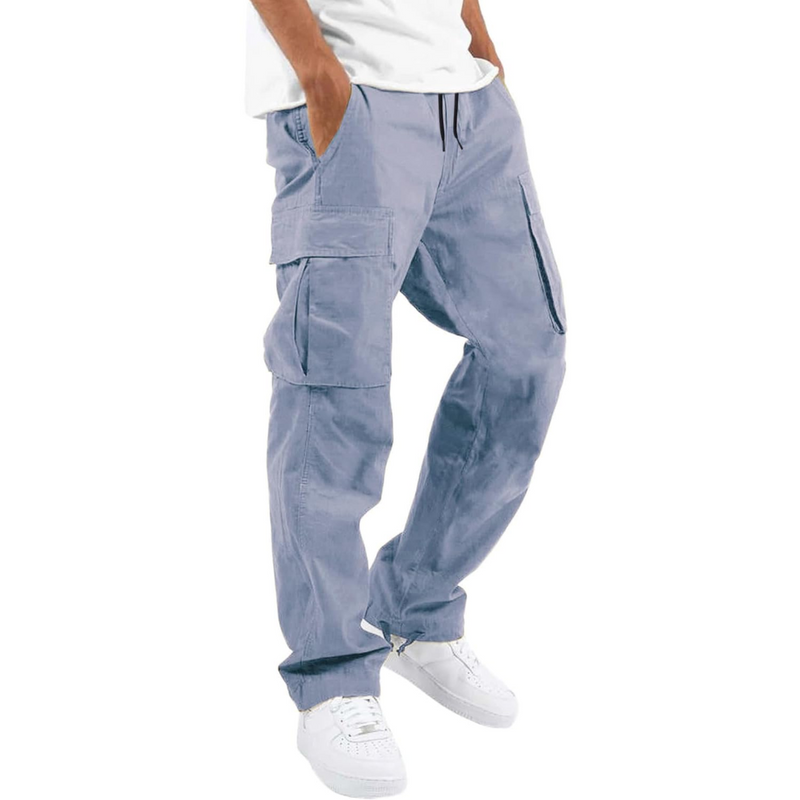 Men's Cotton Cargo Joggers - Arno-Light grey-S-State of Style