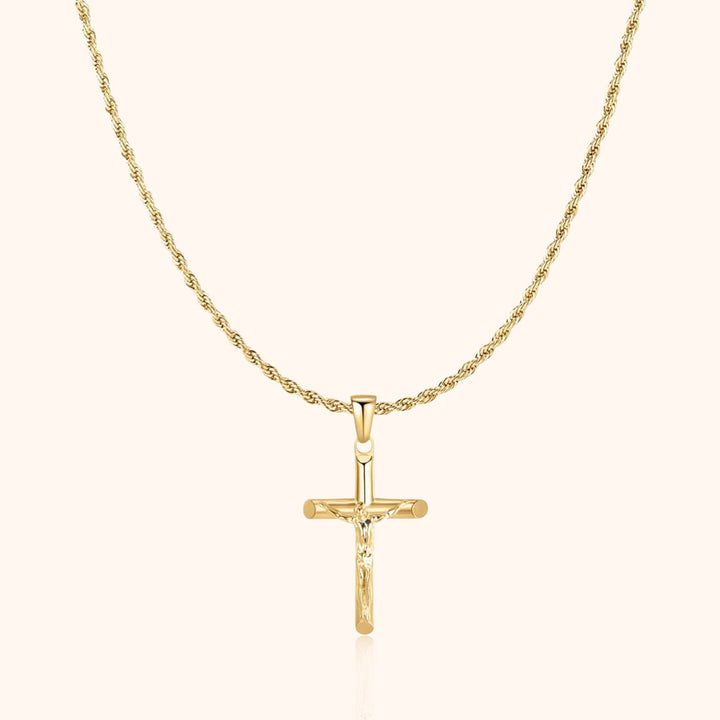 Men’s Cross Necklace - Salvator-Gold-State of Style