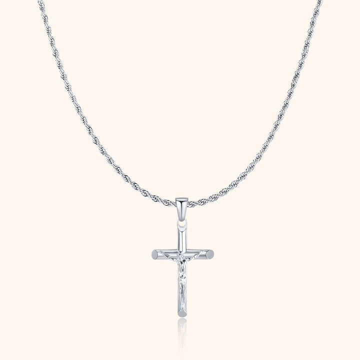 Men’s Cross Necklace - Salvator-Silver-State of Style