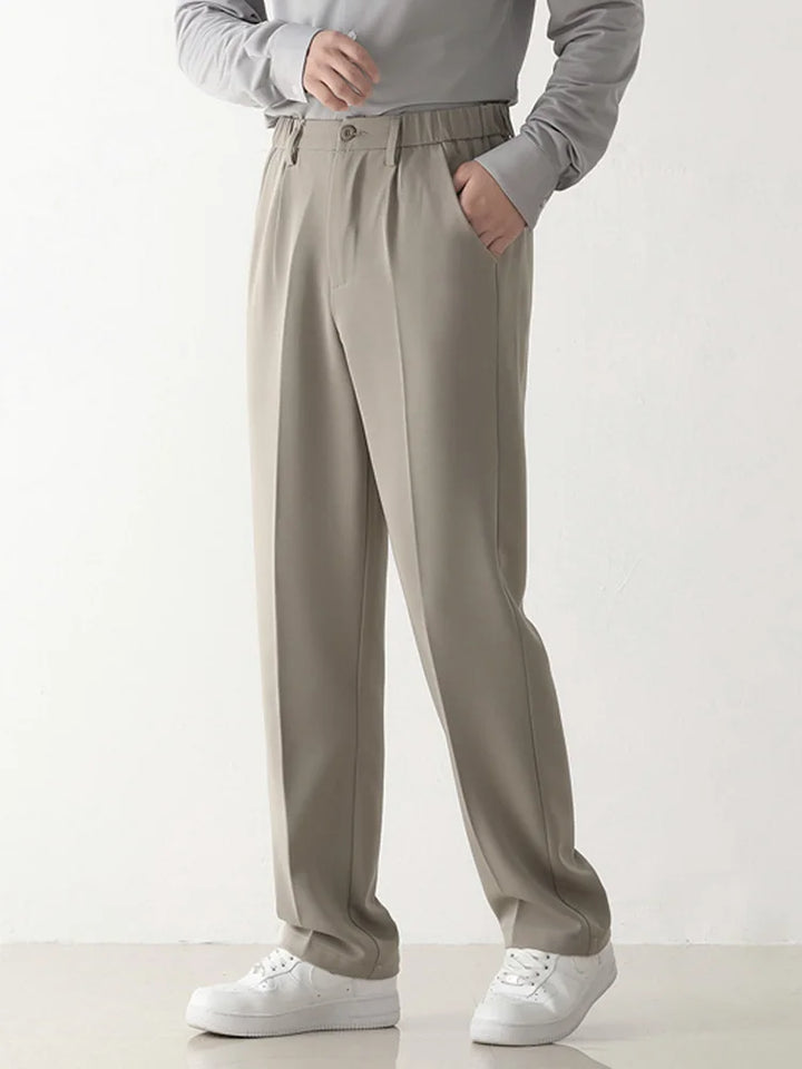 Men's Draped Formal Trousers - Bruno-Black-S-State of Style
