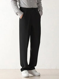 Men's Draped Formal Trousers - Bruno-Black-S-State of Style
