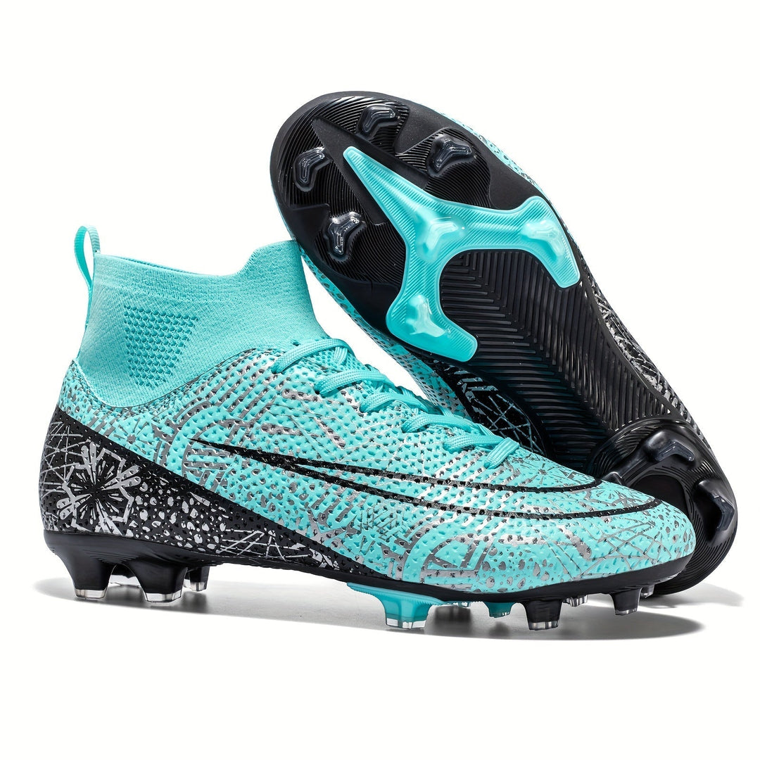 Men's Football Boots with Grip & High Ankle Design – Dario-Heavenly blue-7-State of Style