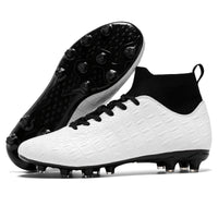 Men's Football Boots with Grip & High Ankle Design – Dario-White-7-State of Style
