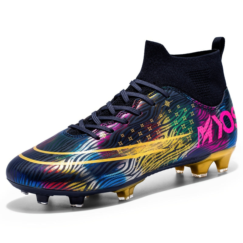 Men's Football Boots with Grip & High Ankle Design – Dario-White-7-State of Style