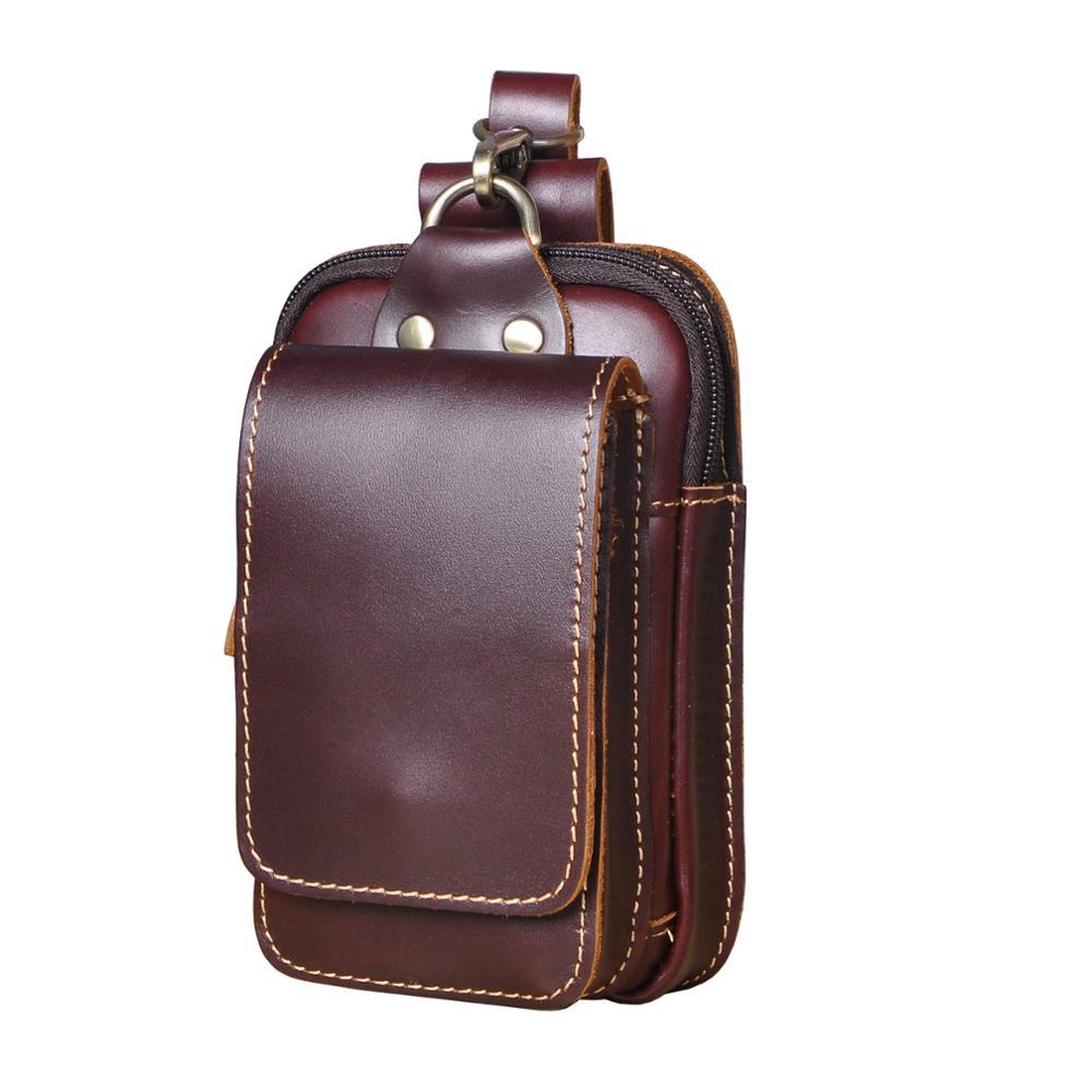 Men's High-Quality Leather Waist Bag - Guardian Leather-Dark Brown-State of Style