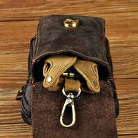 Men's High-Quality Leather Waist Bag - Guardian Leather-Dark Brown-State of Style