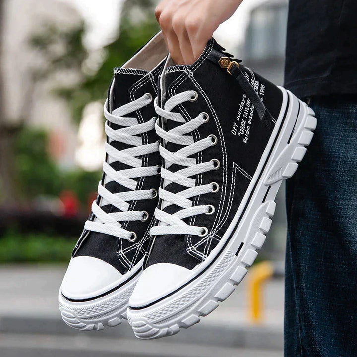 Men's High-Top Sneakers - Viggo FlexCity-Black-6-State of Style