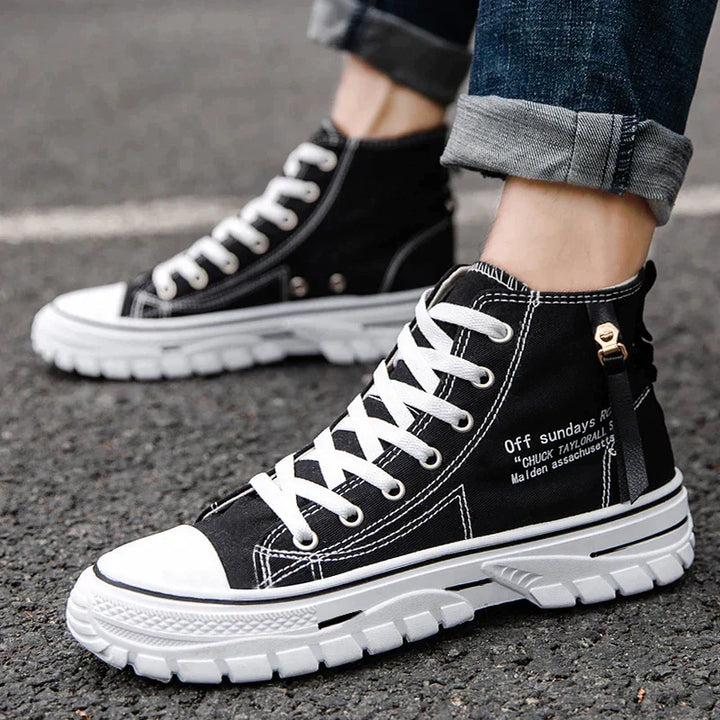 Men's High-Top Sneakers - Viggo FlexCity-White-6-State of Style