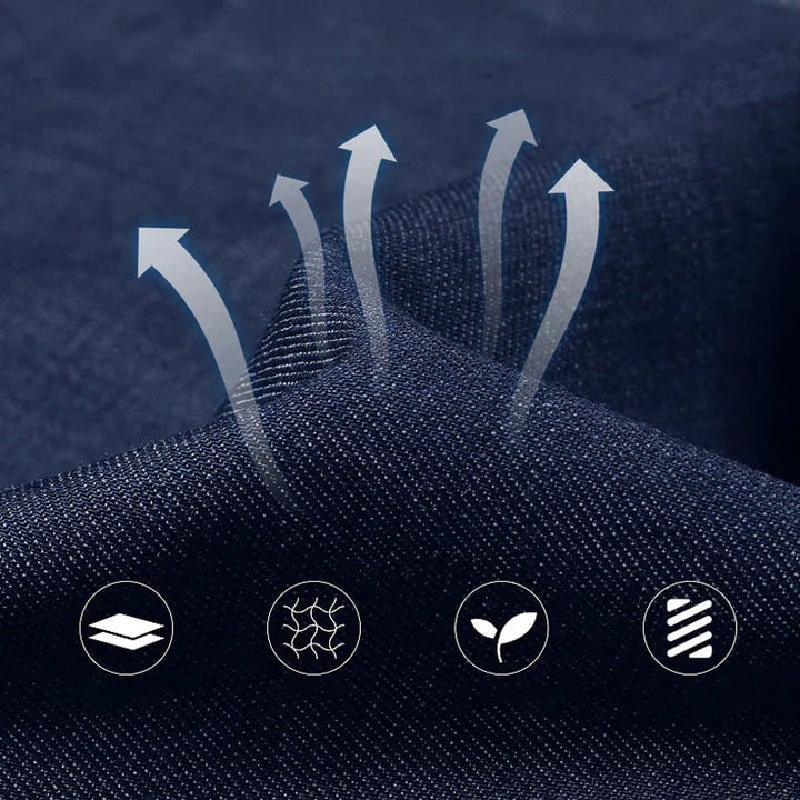 Men's High Waist Straight Leg Jeans – Tobias-Light blue-30WX30L (50-60kg)-State of Style