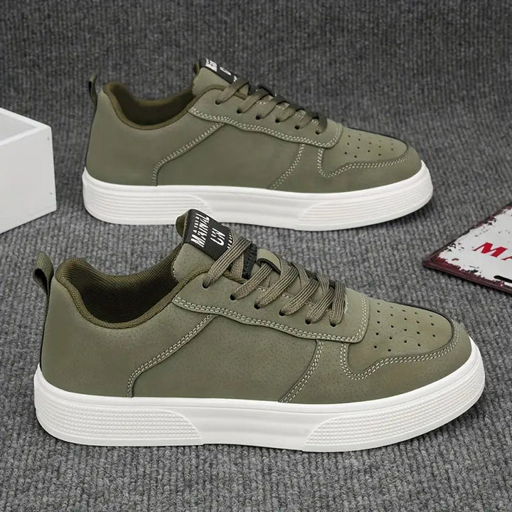 Men's hiking shoes made of suede leather with comfort sole & style – Marco-Green-6-State of Style