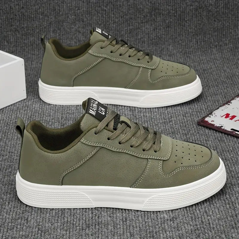Men's hiking shoes made of suede leather with comfort sole & style – Marco-Green-6-State of Style