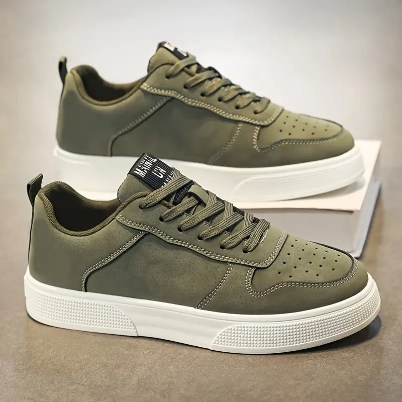 Men's hiking shoes made of suede leather with comfort sole & style – Marco-Green-6-State of Style