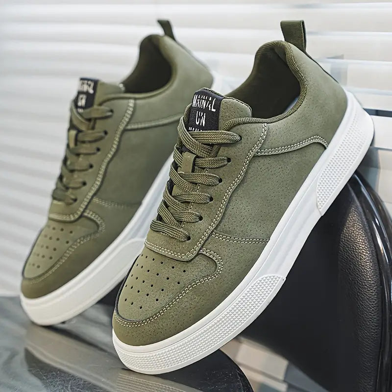 Men's hiking shoes made of suede leather with comfort sole & style – Marco-Green-6-State of Style