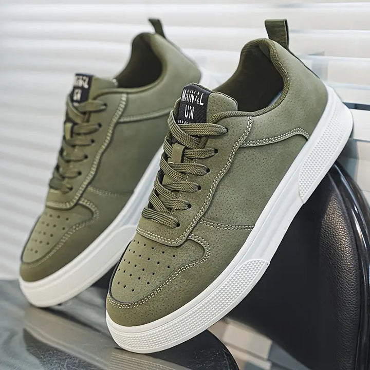 Men's hiking shoes made of suede leather with comfort sole & style – Marco-Green-6-State of Style