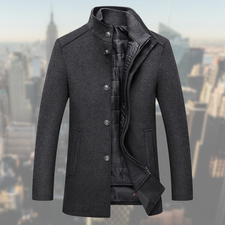 Men's Jacket with Detachable Vest - Lucas-Grey-S-State of Style