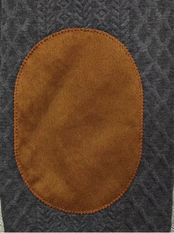 Men's Knitted Outdoor Sweater with Patches - Logan-Black-S-State of Style