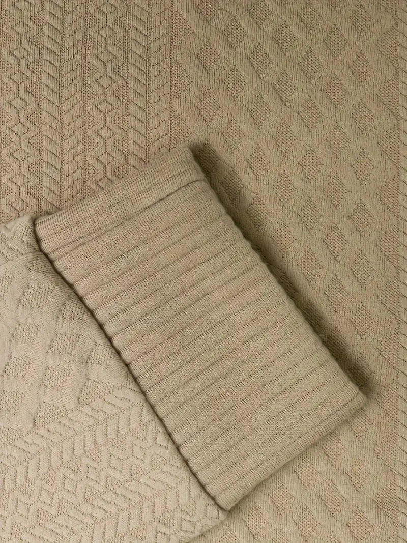 Men's Knitted Outdoor Sweater with Patches - Logan-Black-S-State of Style