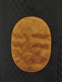 Men's Knitted Outdoor Sweater with Patches - Logan-Black-S-State of Style