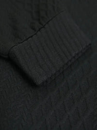 Men's Knitted Outdoor Sweater with Patches - Logan-Black-S-State of Style