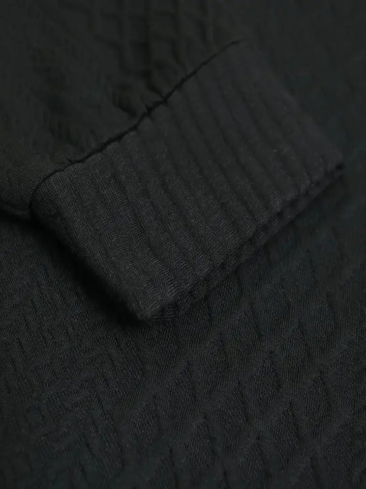 Men's Knitted Outdoor Sweater with Patches - Logan-Black-S-State of Style