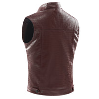 Men's Leather Vest - Viper-Black-S-State of Style