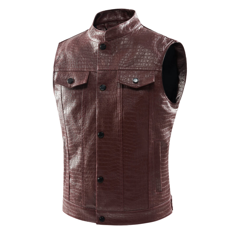 Men's Leather Vest - Viper-Flint-S-State of Style