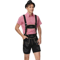 Men’s Lederhosen Daniel – Traditional Bavarian Oktoberfest Costume-Blue-M-State of Style