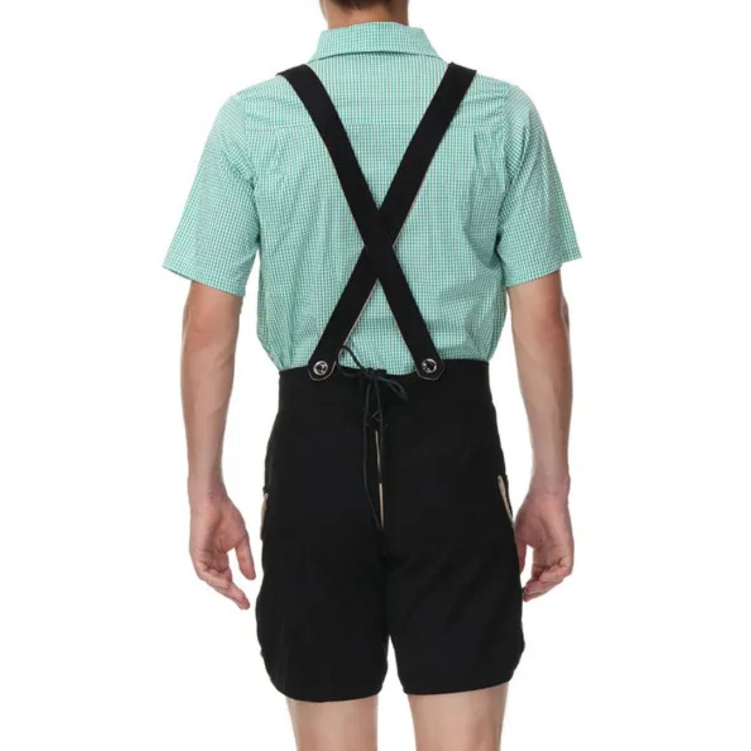 Men’s Lederhosen Daniel – Traditional Bavarian Oktoberfest Costume-Blue-M-State of Style