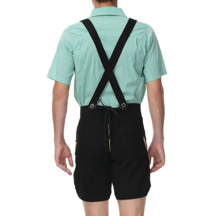 Men’s Lederhosen Daniel – Traditional Bavarian Oktoberfest Costume-Blue-M-State of Style