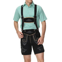 Men’s Lederhosen Daniel – Traditional Bavarian Oktoberfest Costume-Blue-M-State of Style