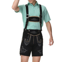 Men’s Lederhosen Daniel – Traditional Bavarian Oktoberfest Costume-Blue-M-State of Style