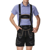 Men’s Lederhosen Daniel – Traditional Bavarian Oktoberfest Costume-Blue-M-State of Style