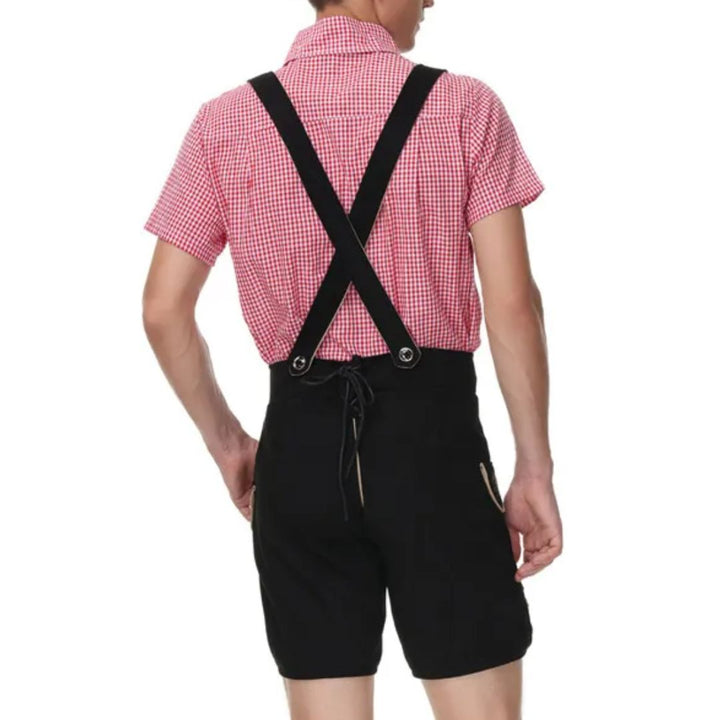 Men’s Lederhosen Daniel – Traditional Bavarian Oktoberfest Costume-Blue-M-State of Style