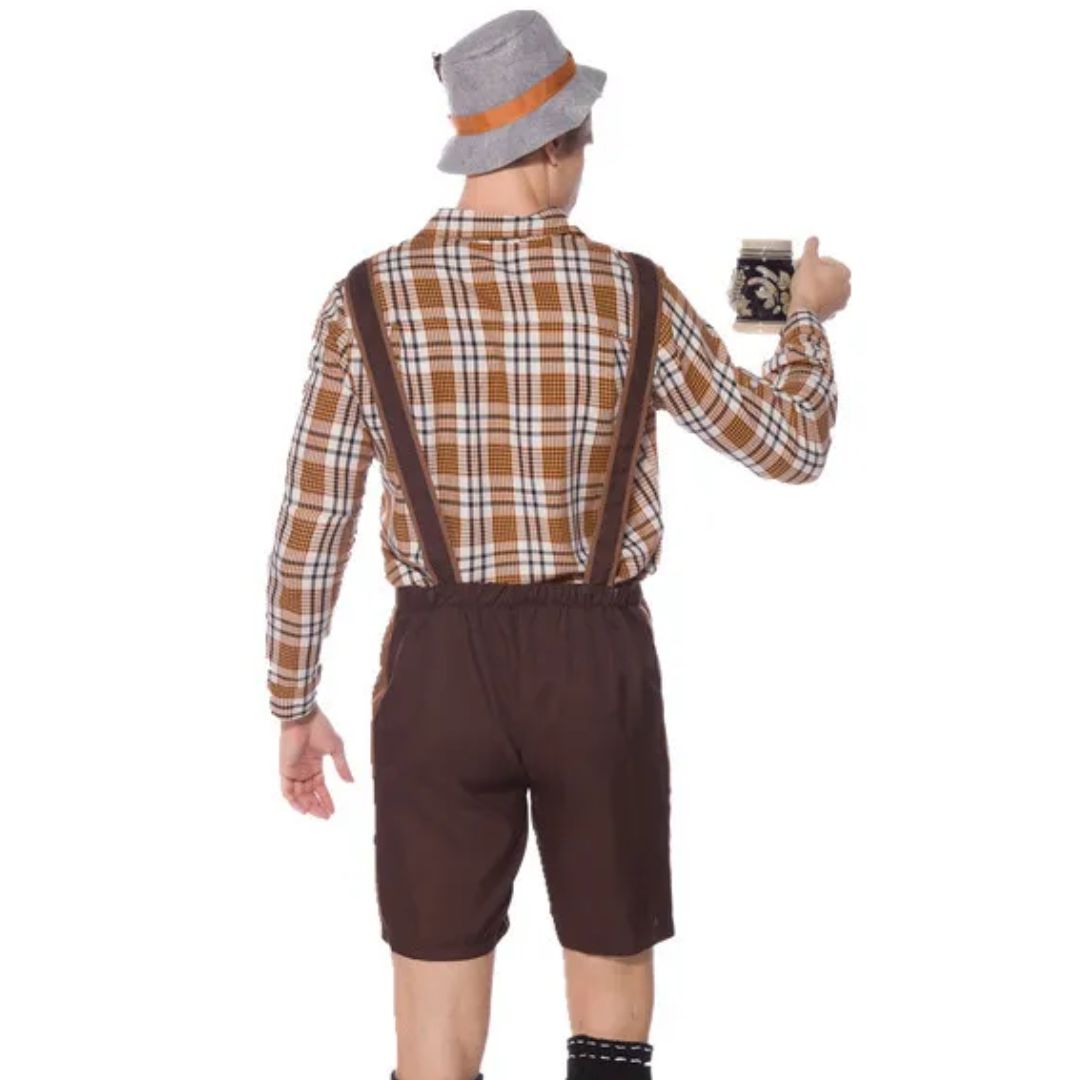 Men’s Lederhosen Eduardo – Traditional Bavarian Oktoberfest Outfit-M-State of Style