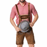 Men’s Lederhosen Gregory – Traditional Bavarian Oktoberfest Outfit-Black-M-State of Style