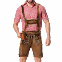 Men’s Lederhosen Gregory – Traditional Bavarian Oktoberfest Outfit-Black-M-State of Style