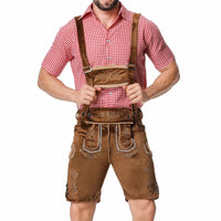 Men’s Lederhosen Gregory – Traditional Bavarian Oktoberfest Outfit-Black-M-State of Style
