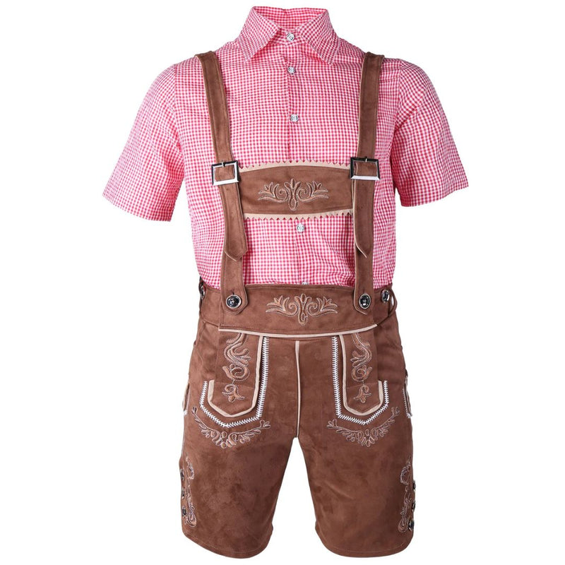 Men’s Lederhosen Gregory – Traditional Bavarian Oktoberfest Outfit-Black-M-State of Style