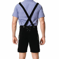 Men’s Lederhosen Gregory – Traditional Bavarian Oktoberfest Outfit-Black-M-State of Style