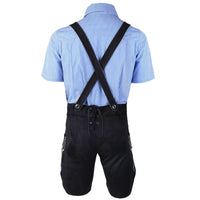 Men’s Lederhosen Gregory – Traditional Bavarian Oktoberfest Outfit-Black-M-State of Style