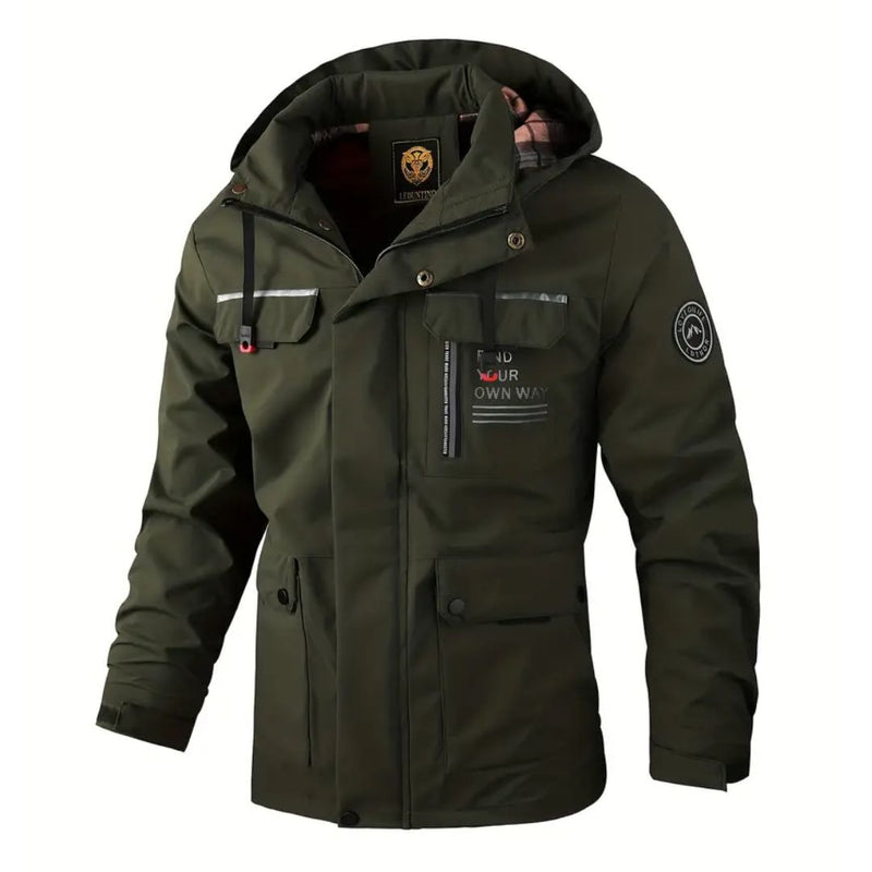 Men's Lightweight Windbreaker Jacket | Breathable & Water-Resistant-Army Green-S-State of Style