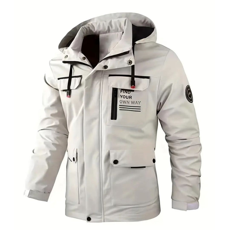 Men's Lightweight Windbreaker Jacket | Breathable & Water-Resistant-White-S-State of Style