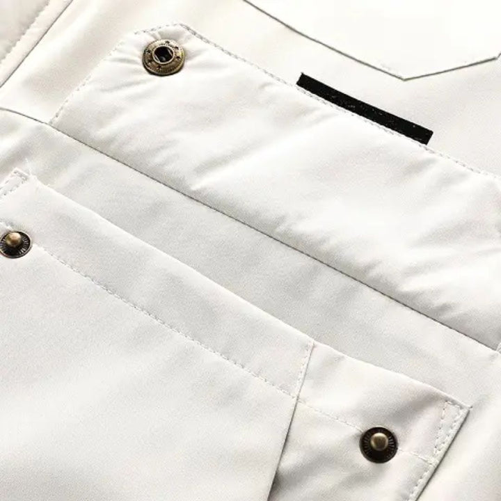 Men's Lightweight Windbreaker Jacket | Breathable & Water-Resistant-White-S-State of Style