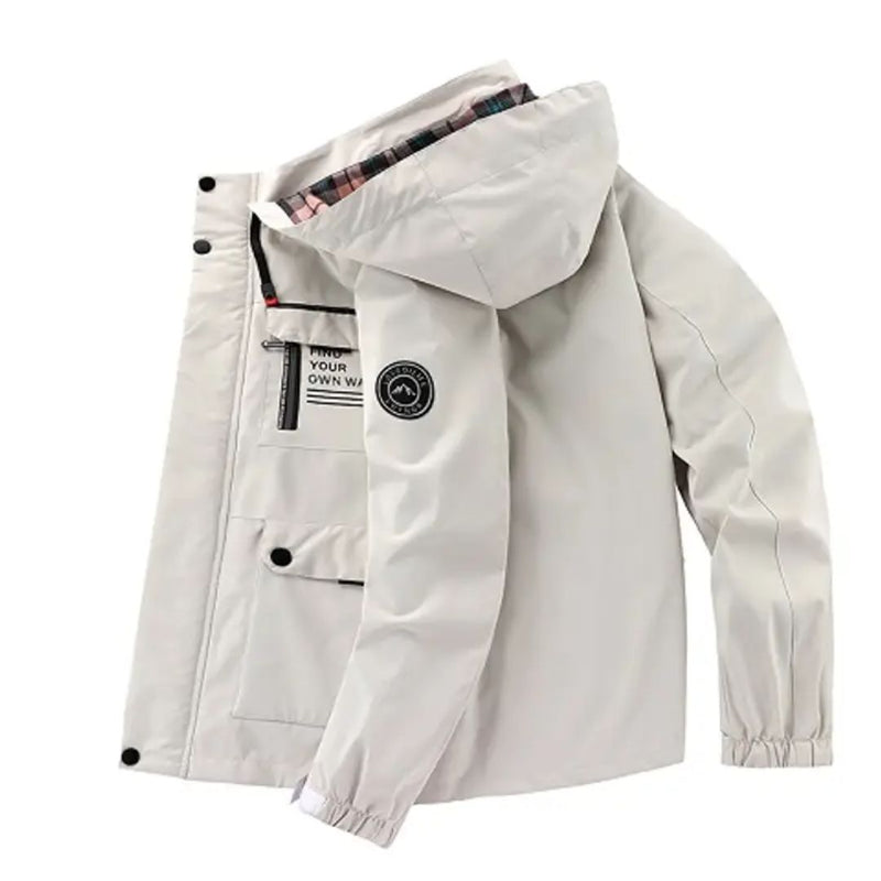 Men's Lightweight Windbreaker Jacket | Breathable & Water-Resistant-White-S-State of Style