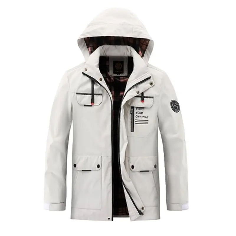 Men's Lightweight Windbreaker Jacket | Breathable & Water-Resistant-White-S-State of Style