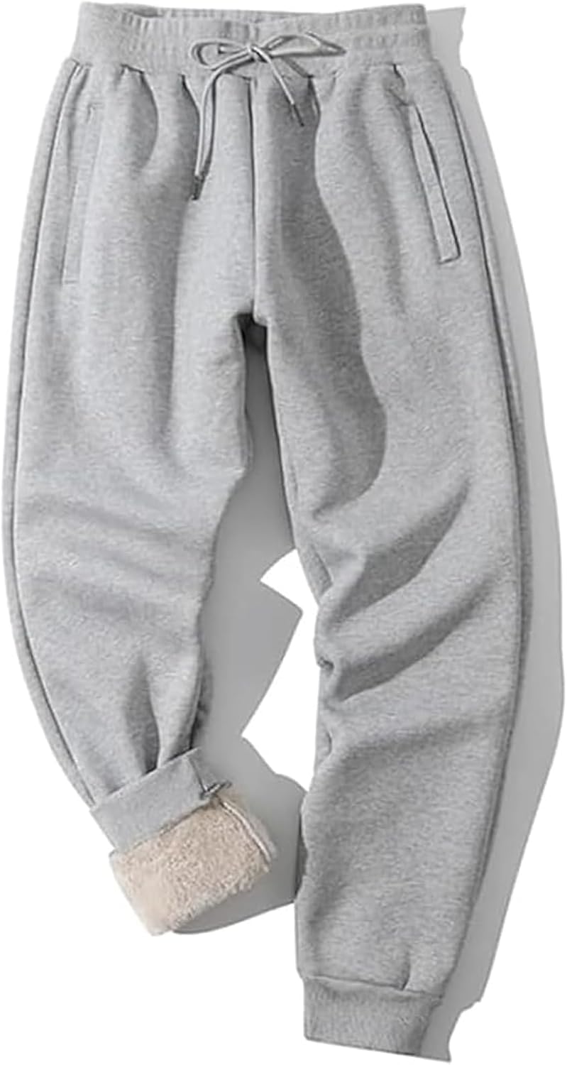 Men's Lined Winter Sweatpants - CozyFit-Light Grey-S-State of Style