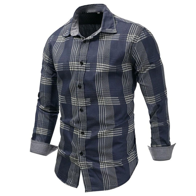 Men’s Long-Sleeve Cotton Shirt Ellis – Classic & Versatile Fit-M-State of Style