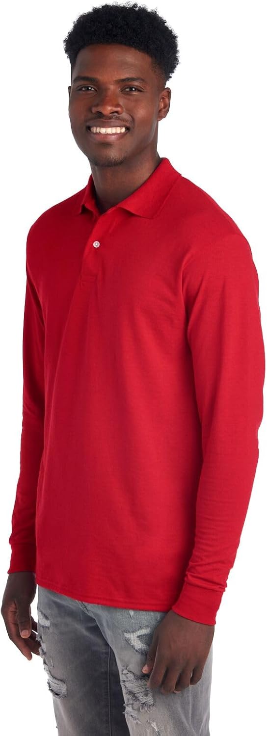 Men's Long Sleeve Polo Shirt - Mark-Black-S-State of Style