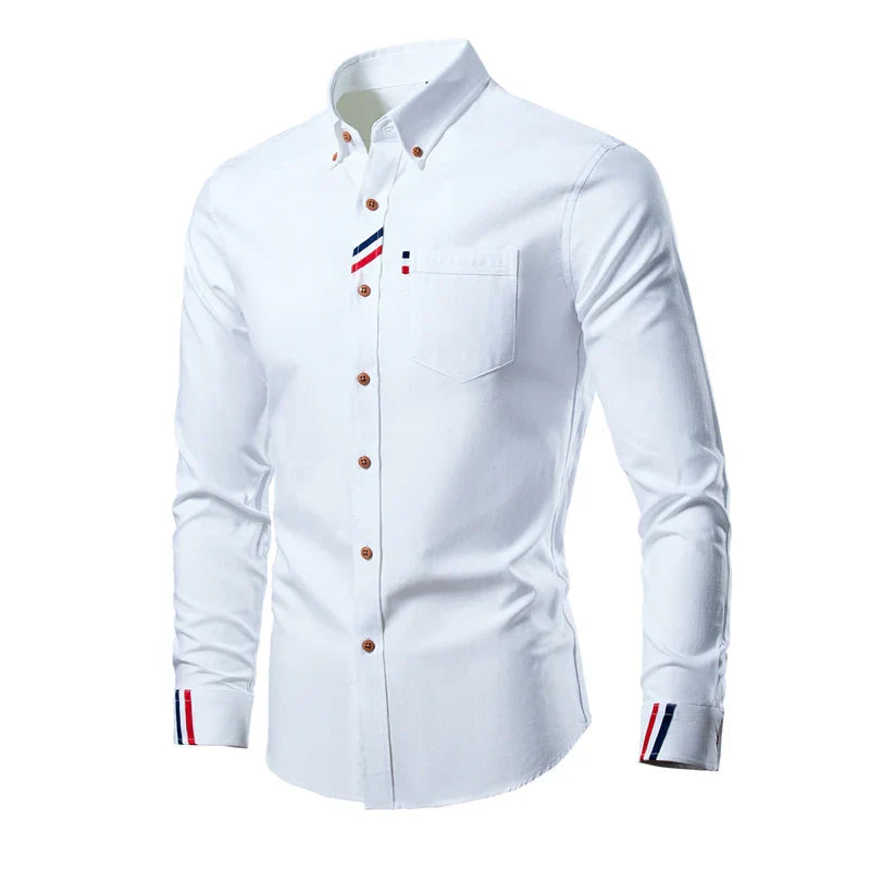 Men’s Long-Sleeve Shirt - Liam-White-S-State of Style